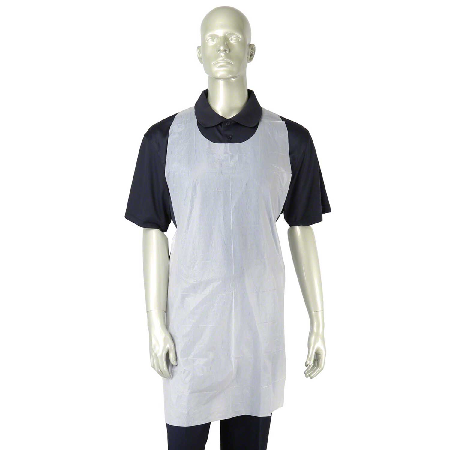 100/10 WHT POLY APRON, 24" X 42 Image 1