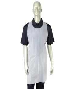 100/10 WHT POLY APRON, 24" X 42 Image 1