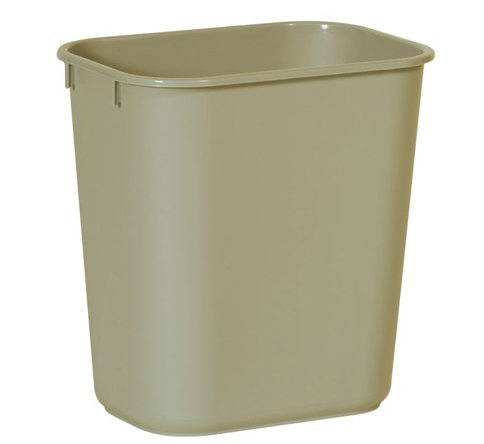 WASTEBASKET SMALL 13 QT BEIGE