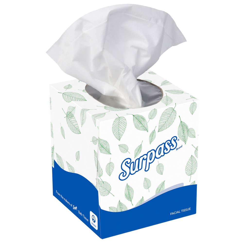 SURPASS* BOUTIQUE* 100% Recycled Fiber Facial Tissue