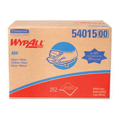 Wypall X60 Teri Brag Box Wipers 12x16.8