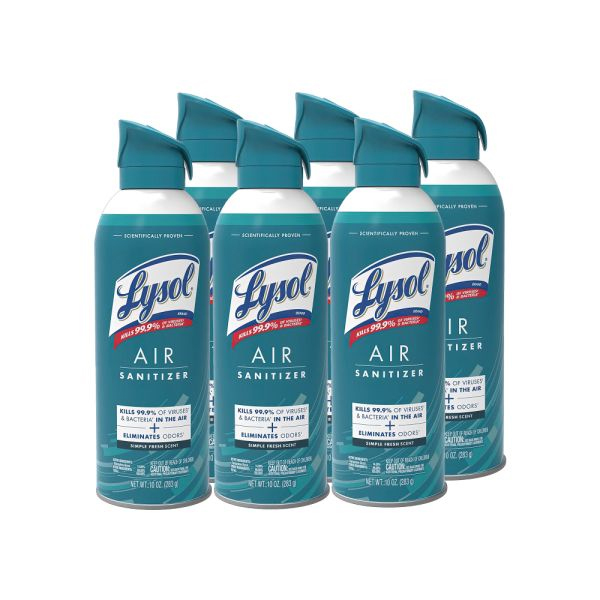 6/cs 10oz Lysol Air Sanitizer Simple Fresh