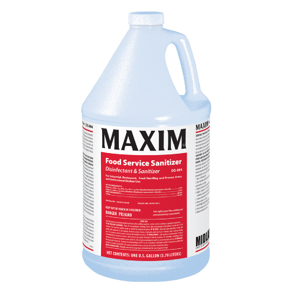 4/1g MAXIM Food Service Sanitizer Disinfectant
