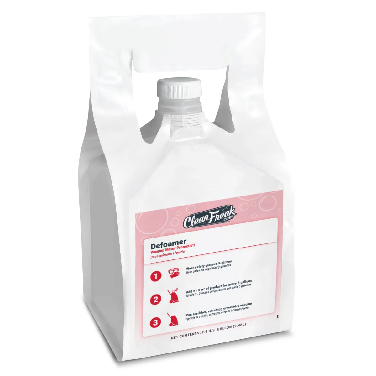 CleanFreak® 'Defoamer' Vacuum Motor Protectant (2.5 Gallon FlexMax™ Pouch)