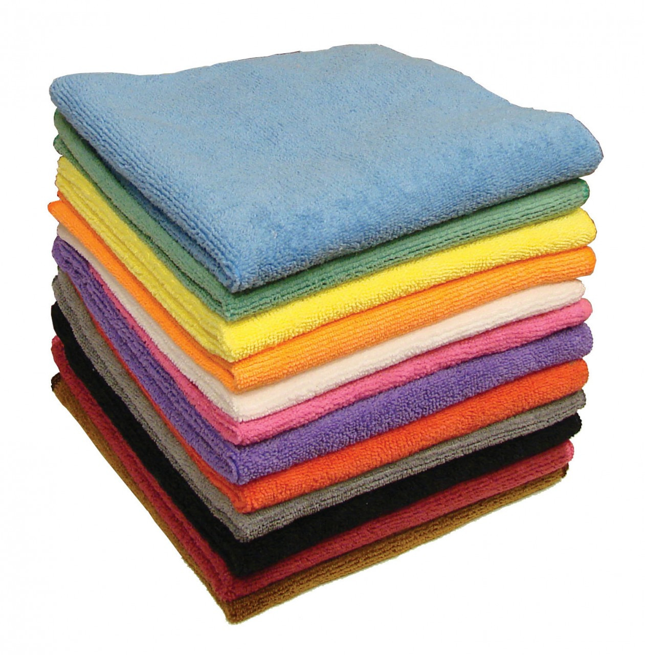 51/pk  16x16 Black Microfiber Towel