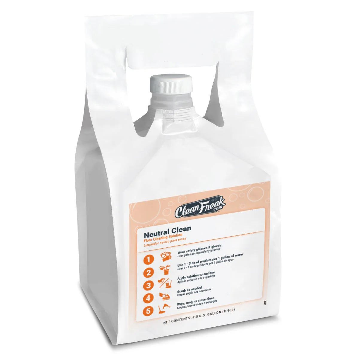 CleanFreak® 'Neutral Clean' Floor Cleaning Solution (2.5 Gallon FlexMax™ Pouch)