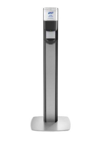 PURELL® MESSENGER™ ES8 Graphite Panel Floor Stand with Dispenser