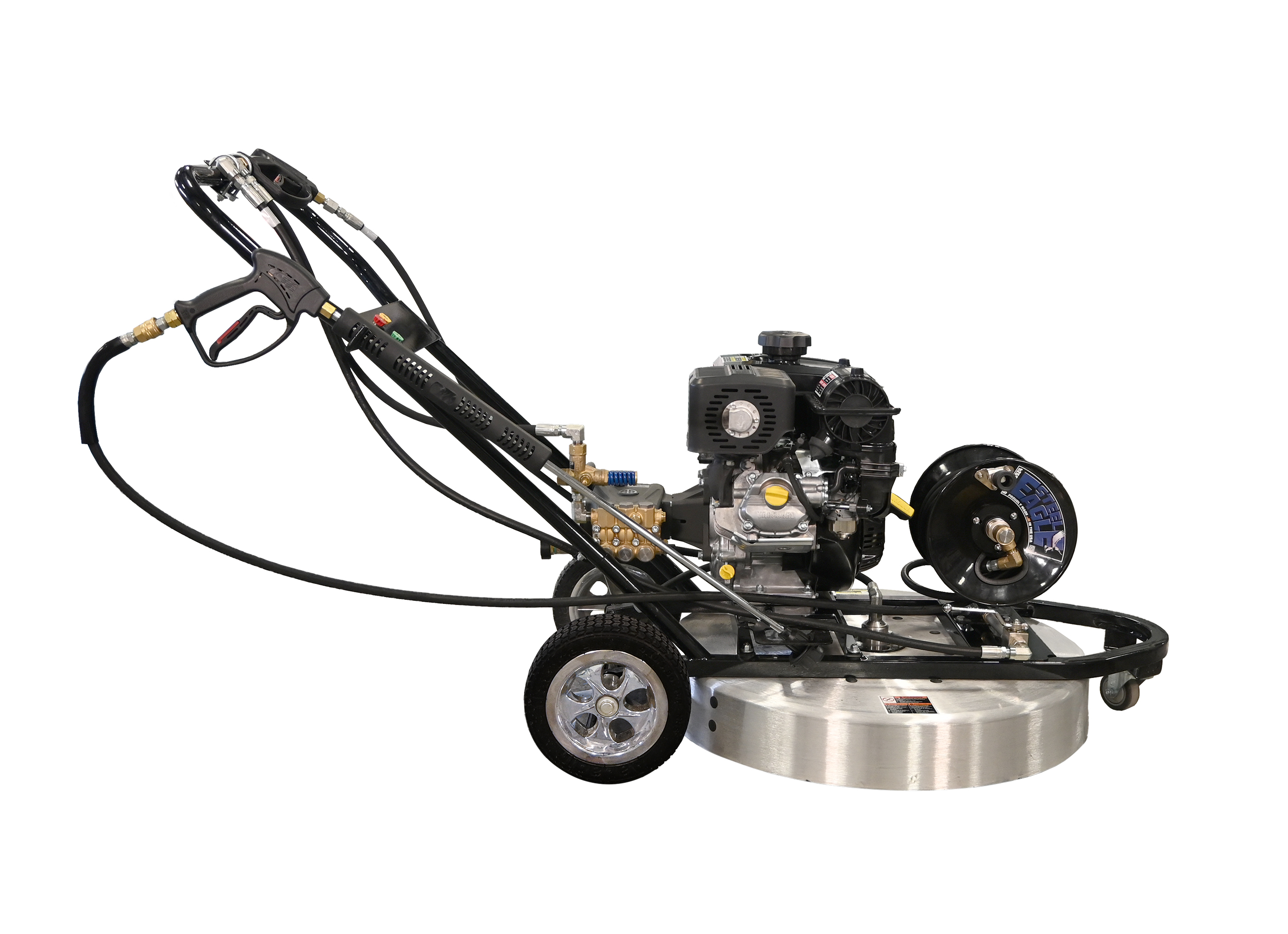 Pressure Mower with Hose, Wand, and Front Hose Reel