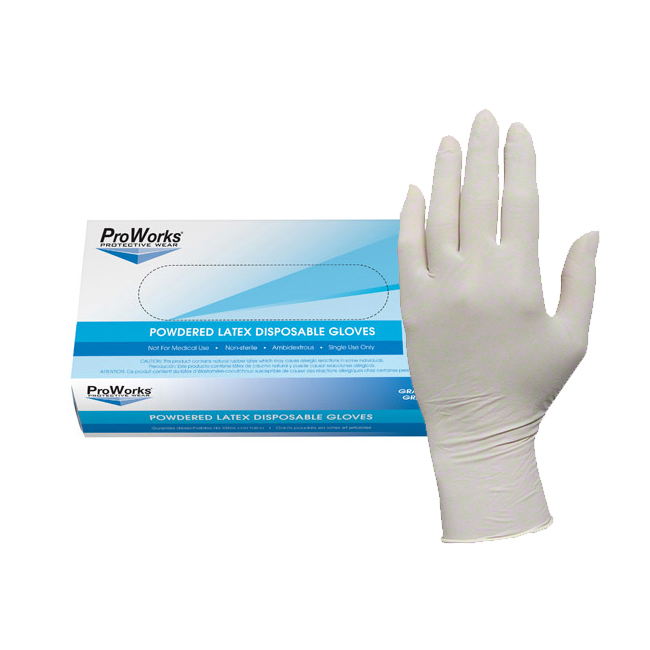 10/100 ProWorks® Latex Powdered Glove - Small