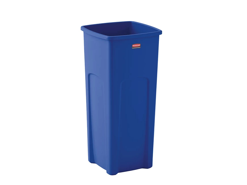 UNTOUCHABLE® 23 GAL SQUARE RECYCLING BLUE