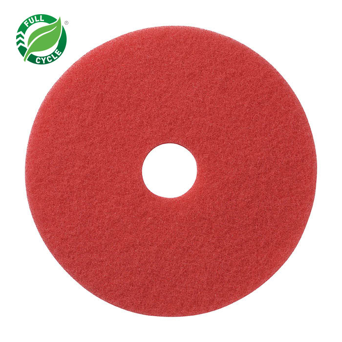 12" Red Buffing Floor Pads, 5/cs