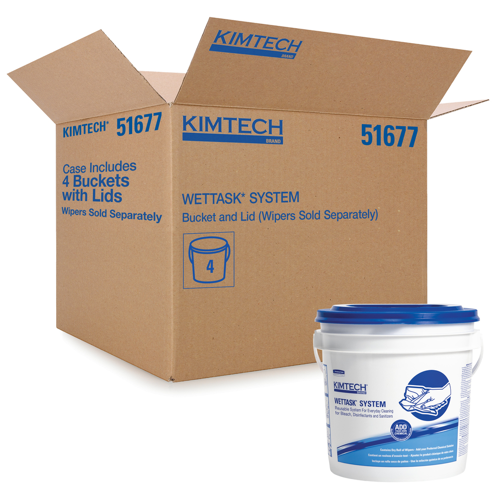 4/cs Kimtech™ Bucket & Lid for WetTask™ Wipers