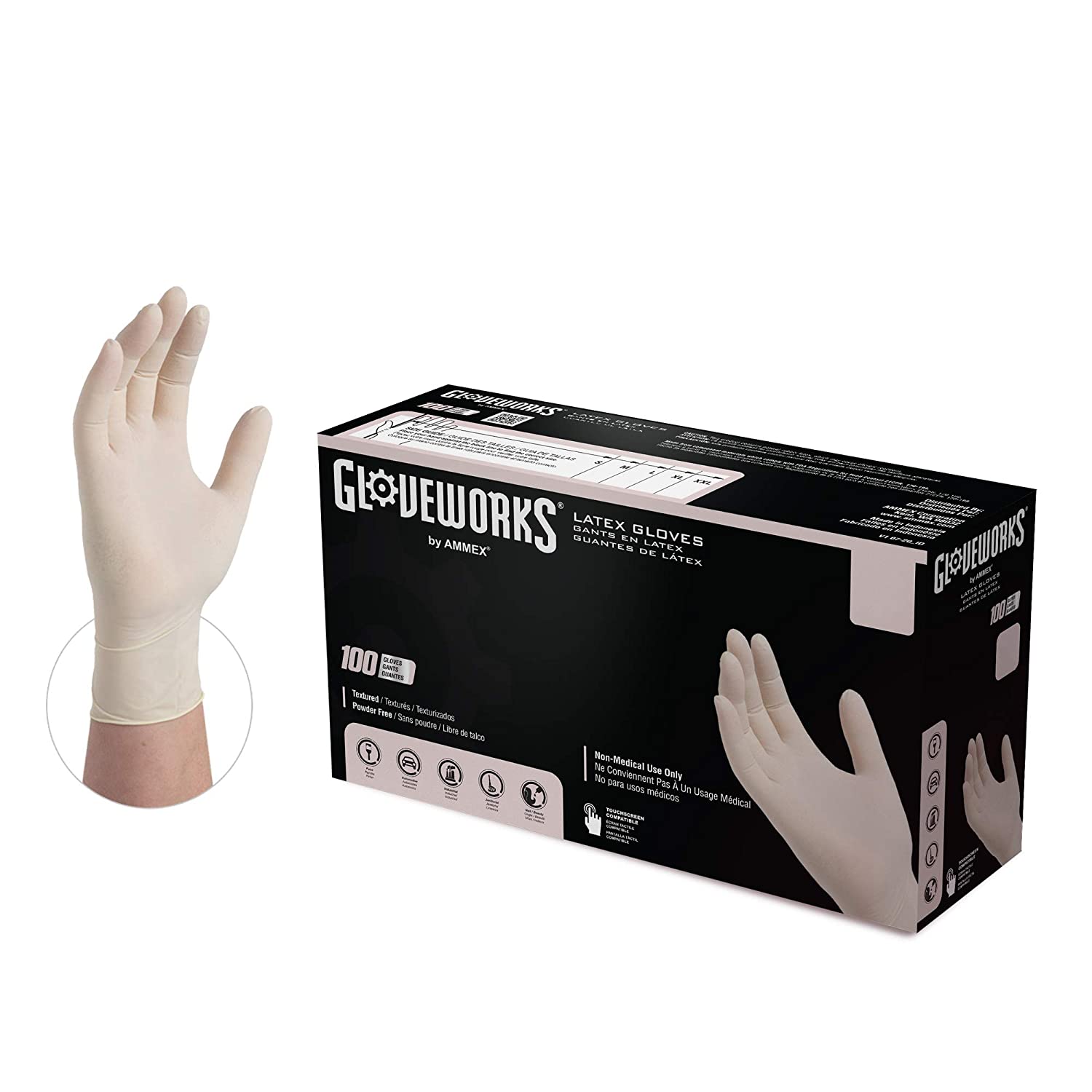 10/100 XL PF Latex Gloves