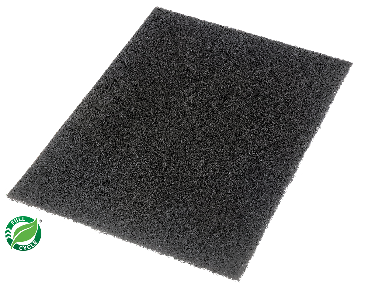 14"x28" Titan Rectangle Extreme Strip Floor Pad, Black, 5/cs