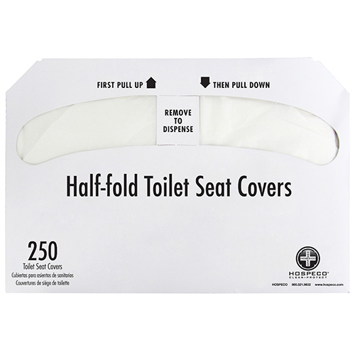 20/250 1/2 Fold White Toilet Seat Covers