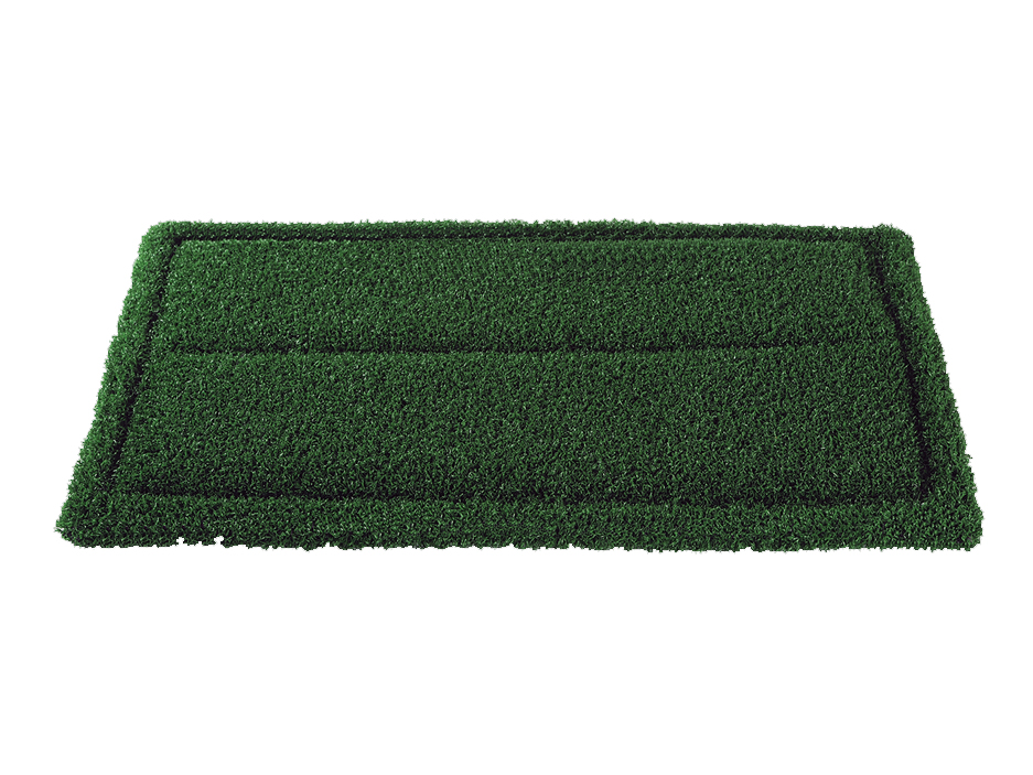 14"x28" TurfScrub™ Green Rectangular Coarse Bristle Floor Pad, 4/cs