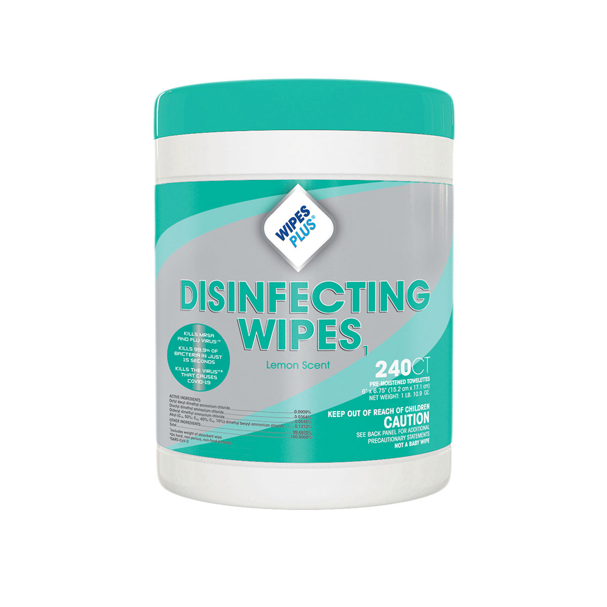 12/240 WipesPlus Surface Disinfecting Wipes 6.x6.75