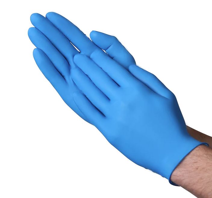 10/100 Large Blue 3.5ml PF Nitrile Exam Glove