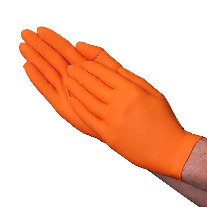 10/100 LG PF 6 mil Orange Nitrile Exam Glove