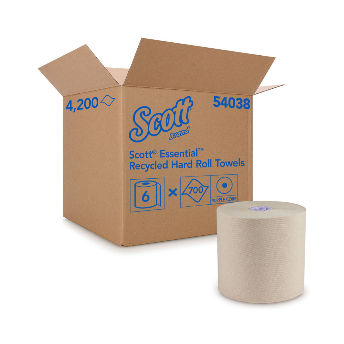 kcc-54038-scott-essential-brown-hard-roll-towel-with-box