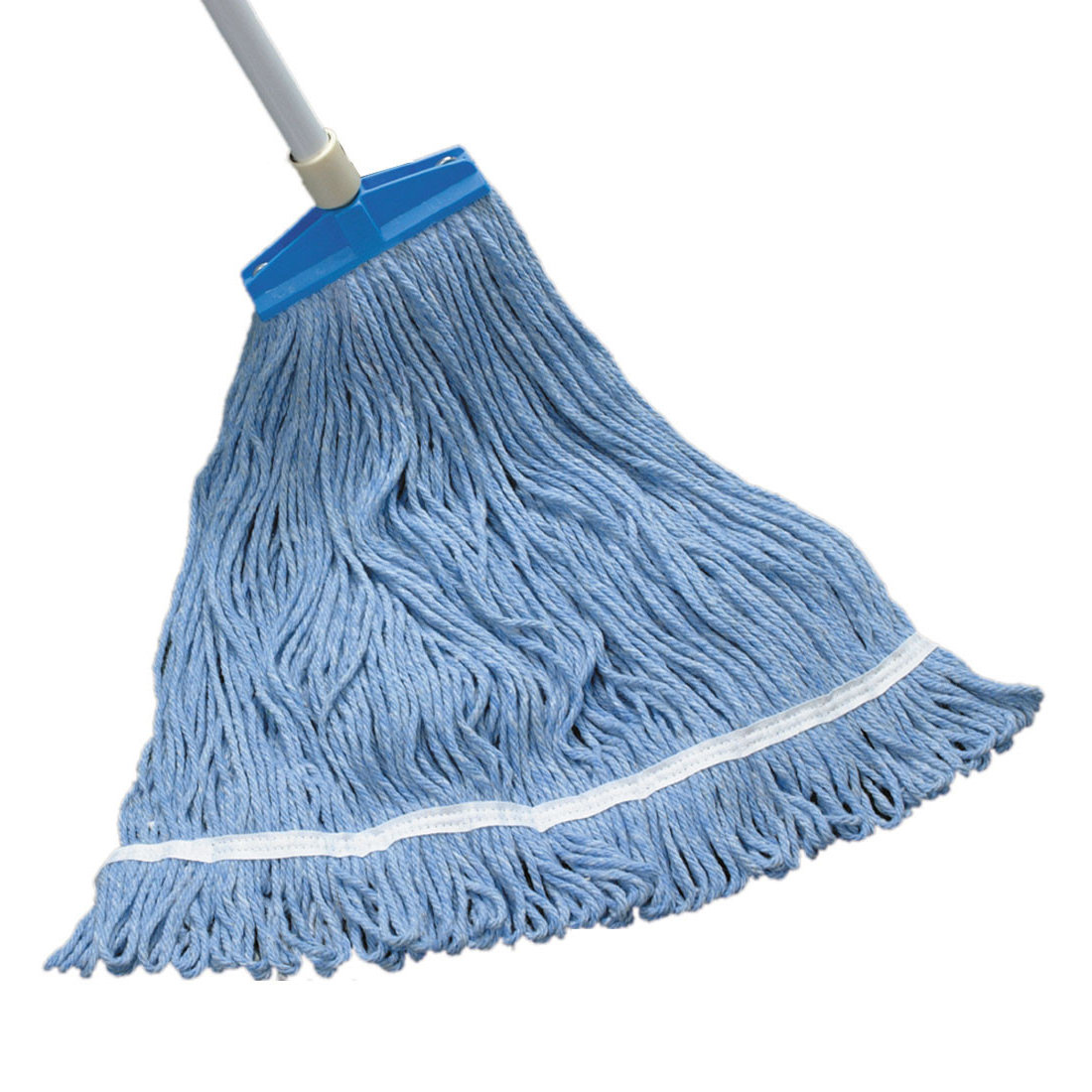 Medium Blue Cotton Mop with Threaded Head