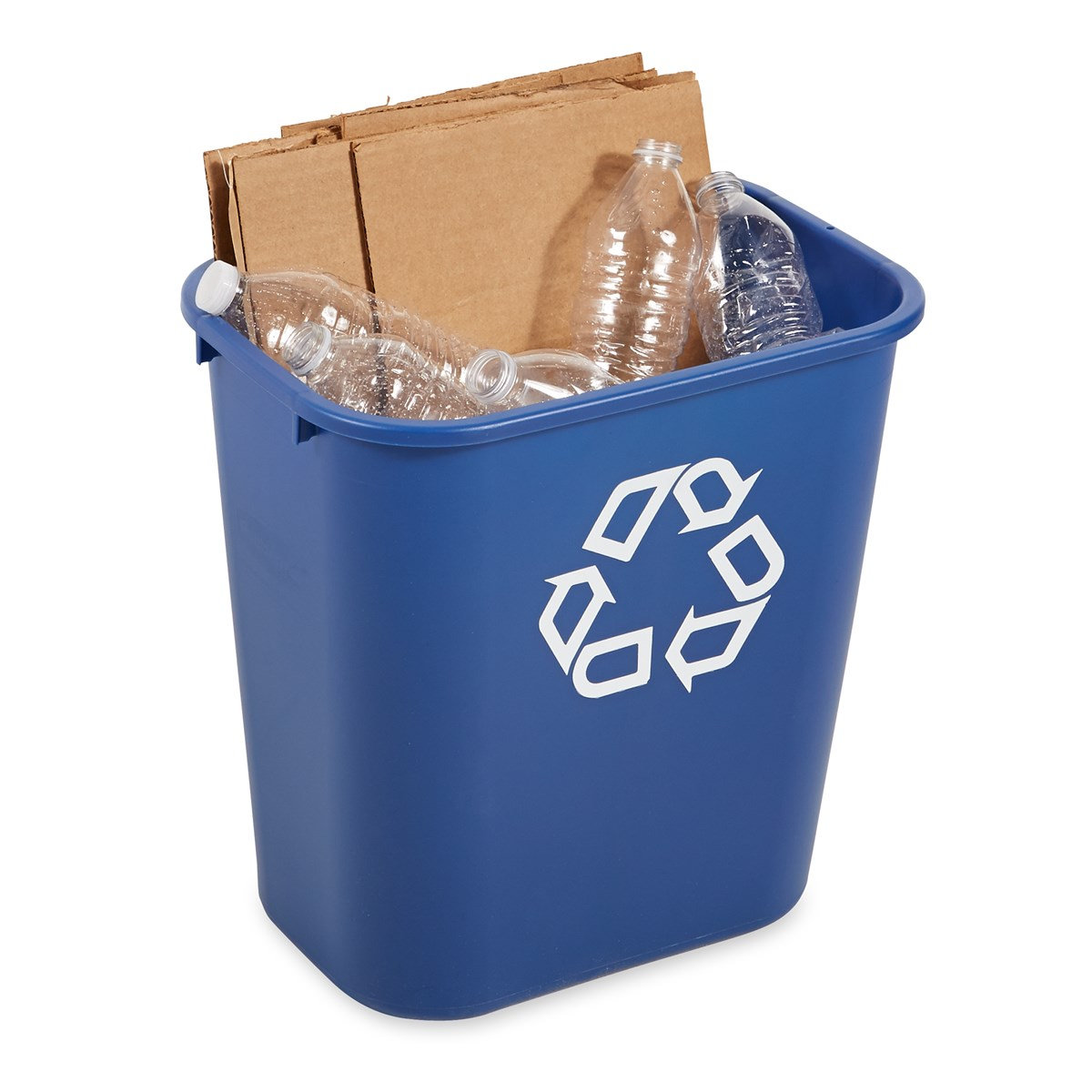 28 Quart Deskside Blue Recycling Bin