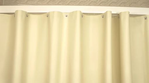 12/cs 6x6 Beige 6mil Shower Curtain