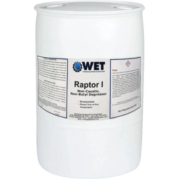 55 Gallon Drum of WET Raptor 1 Non-Caustic Non-Butyl Degreaser